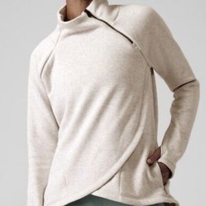 Athleta Cozy Karma asymmetrical pullover